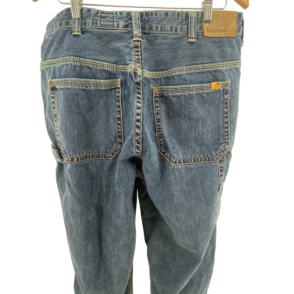Timberland Carpenter Jeans Menswear Denim Utility Medium Blue Workwear 36x30 - Picture 4 of 6